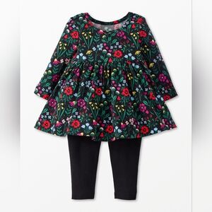 NWOT Hanna Andersson Baby Skater Dress & Leggings Set